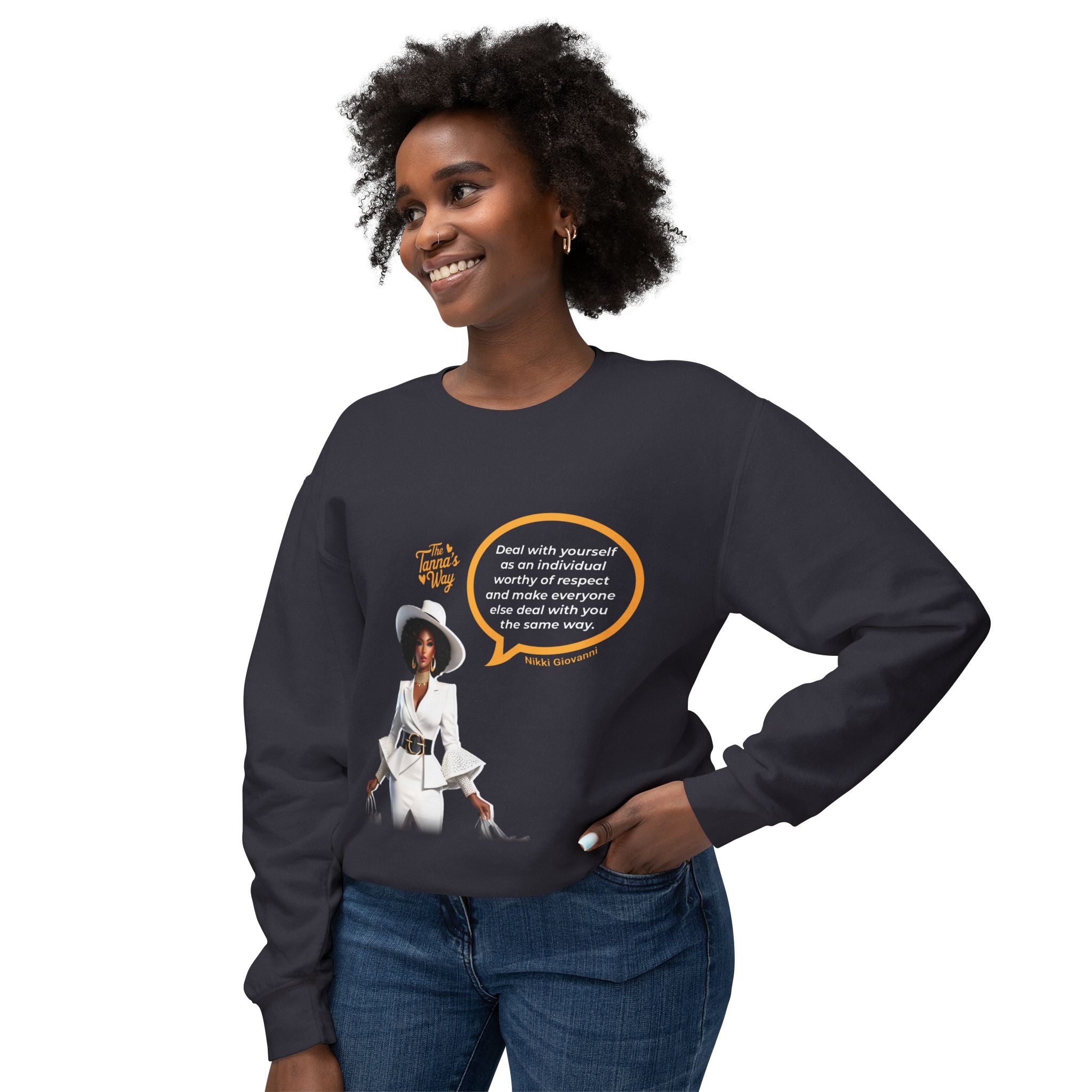 Nikki Giovanni | Unisex Lightweight Crewneck Sweatshirt
